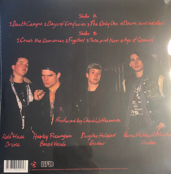 Image of Back Cover of 2334058E: LP - CRO-MAGS, Best Wishes (Astor Place ; BFD4201LP, US 2023 Reissue, Inner, Crystal Clear Multi-Color Splatter Vinyl)   NEW/NEW