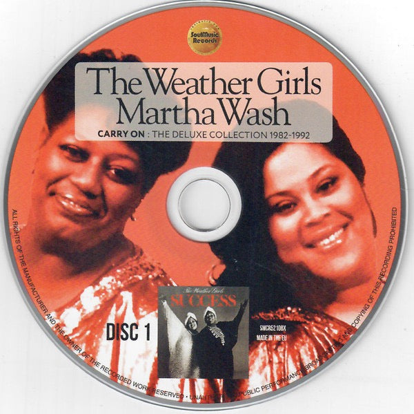 Image of Label Cover of 4xCD - EX/EX - THE WEATHER GIRLS, MARTHA WASH, Carry On: The Deluxe Edition 1982-1992 (SoulMusic Records; SMCR5210BX, UK 2023, Box Set, Booklet), ,  - 2416109C