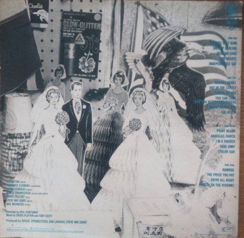 Image of Back Cover of 2xLP - VG/VG - BRUCE SPRINGSTEEN, The River (CBS; S CBS 88510, UK 1980, 2 Inners & Insert, MASTERED BY CAPITOL stamped on sides A, B and D), Light hairlines. Edgewear. Small tear on front cover image. ,  - 4326323E