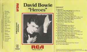 Image of Back Cover of Cassette - VG+/VG+ - DAVID BOWIE, "Heroes" (RCA; PK 12522, UK 1977, Jewel Case), ,  - 3136179E