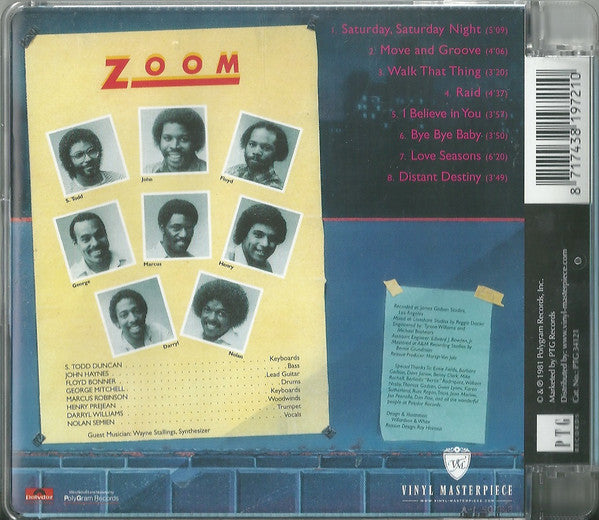 Image of Back Cover of 3033231E: CD - ZOOM, Saturday, Saturday Night (PTG Records; PTG 34121, Netherlands 2011 Reissue, Jewel Case,) SEALED.  EX/M