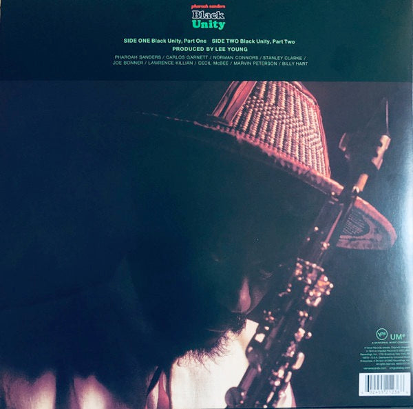 Image of Back Cover of 3153036S: LP - PHAROAH SANDERS, Black Unity (Verve Records; B0037577-01, Worldwide 2023 Reissue)   NEW/NEW