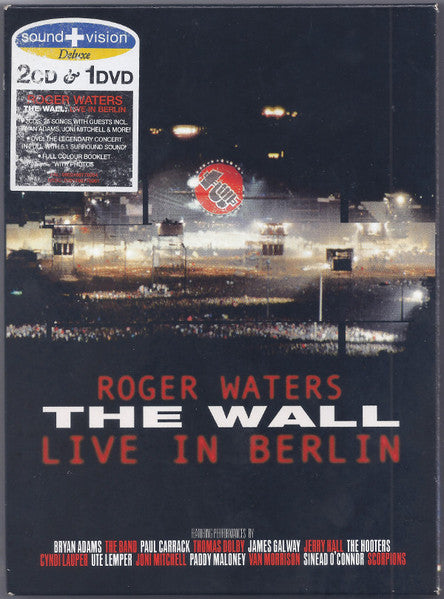 Image of Front Cover of 0135193E: 3xDVD - ROGER WATERS, The Wall: Live In Berlin (Universal Music DVD Video; 0602498176054, Europe 2004, DVD Case, Booklet, Sticker, DVD - Pal (All Regions))   VG+/VG+