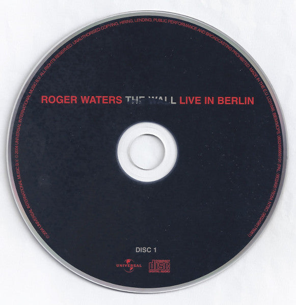 Image of Label Cover of 0135193E: 3xDVD - ROGER WATERS, The Wall: Live In Berlin (Universal Music DVD Video; 0602498176054, Europe 2004, DVD Case, Booklet, Sticker, DVD - Pal (All Regions))   VG+/VG+