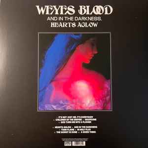 Image of Back Cover of LP - EX/VG - WEYES BLOOD, And In The Darkness, Hearts Aglow (Sub Pop; SP1485, Europe 2022, Inner, Poster), Still In Opened Shrinkwrap With Hype Sticker,  - 2716028C