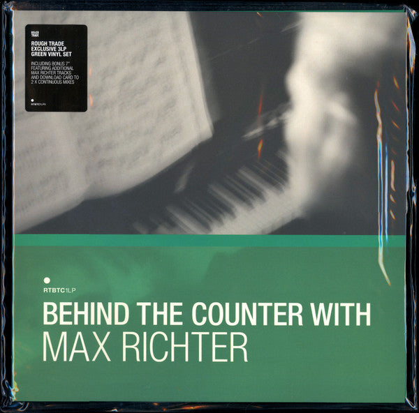 Image of Front Cover of 3744357S: 3xLP - MAX RICHTER, VARIOUS, Behind The Counter With (Rough Trade; RTBTC1LPX, UK 2017, Triple Gatefold, Green Vinyl, With 7" And CD) Strong VG+  VG+/VG+