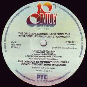 Image of Label Cover of 2xLP - VG/G+ - JOHN WILLIAMS, THE LONDON SYMPHONY ORCHESTRA, Star Wars (20th Century Records; BTD 541, UK 1977, Non-Stickered Gatefold Sleeve, Insert, No Poster, Translucent Vinyl), Worn sleeve, LP 2 VG.,  - 3016216C