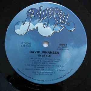 Image of Label Cover of 3213064C: LP - DAVID JOHANSEN, In Style (Blue Sky; JZ 36082, US 1979, Inner, Santa Maria Pressing.) Inner split.  VG/VG