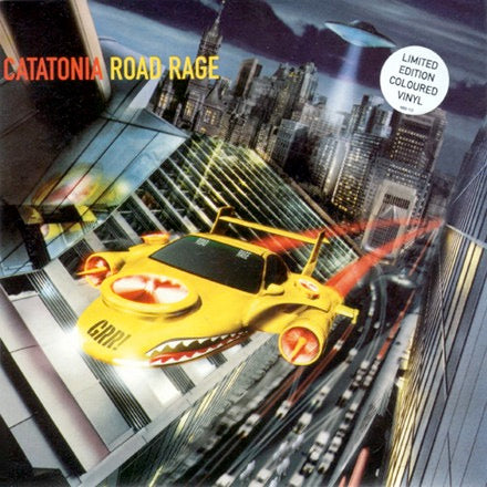 Image of Front Cover of 7" - VG+/VG+ - CATATONIA, Road Rage (Blanco Y Negro; NEG112, UK 1998, Hype Stickered Sleeve, Yellow Vinyl), Small promo sticker on rear.,  - 4316467C