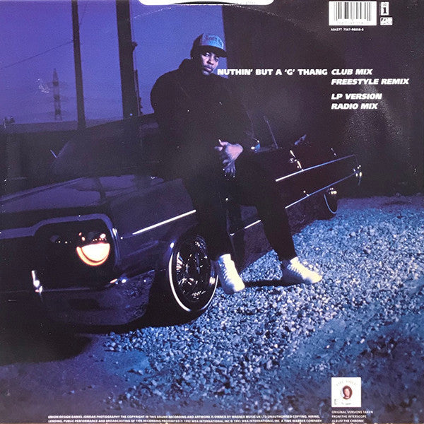 Image of Back Cover of 12" - G+/G+ - DR. DRE, Nuthin' But A 'G' Thang (Atlantic; A8427T, UK 1993, Picture Sleeve), Nuthin but a G+,  - 3926340E