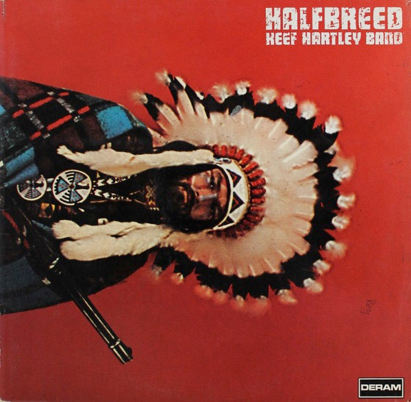 Image of Front Cover of LP - VG/VG - KEEF HARTLEY BAND, Halfbreed (Deram Small Red/White; SML1037, UK 1969, Gatefold With Indicator Hole), Strong VG, Laminate Lifting Down Spine,  - 1726534E