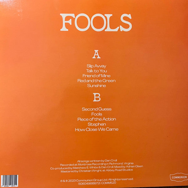 Image of Back Cover of 3233087E: LP - DAN CROLL, Fools (Communion Group Ltd; COMM520, UK & US 2023, Inner)   M/M