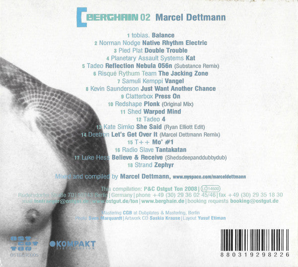 Image of Label Cover of CD - VG+/VG - MARCEL DETTMANN, Berghain 02 (Ostgut Ton; OSTGUTCD05, Germany 2008), ,  - 1236025E