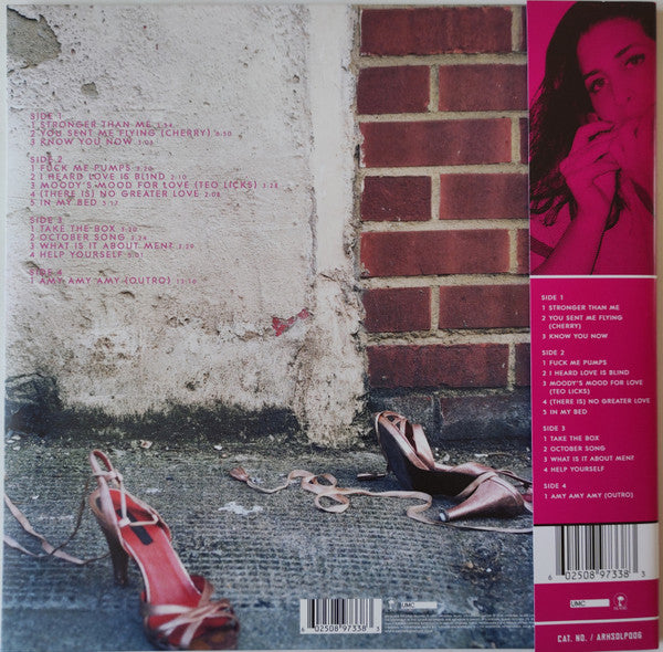Image of Back Cover of 2xLP - EX/EX - AMY WINEHOUSE, Frank (Island Records Group; ARHSDLP006, Europe 2020 Reissue, Gatefold, 2 Inners & Half Speed Mastering Certificate, Half-Speed Mastered, Deluxe Edition. With OBI), ,  - 3126161E