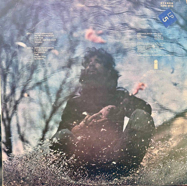 Image of Back Cover of LP - VG/VG+ - CAT STEVENS, Mona Bone Jakon (Island Records Pink Rim Labels; ILPS 9118, UK 1971 Reissue, Custom Printed Inner), Nice inner. ,  - 4316610C