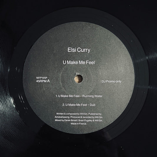 Image of Front Cover of 12" - VG+/VG+ - ELSI CURRY, U Make Me Feel (One Little Indian; 58TP12SP, UK 1991, Company Sleeve), Produced by Will Sin of The Shamen. One v small mark to B2, causes one quiet pop, otherwise great copy, Female vocalist from Edinburgh, Scotland. Produced by Will Sin of The Shamen. - 3126085E