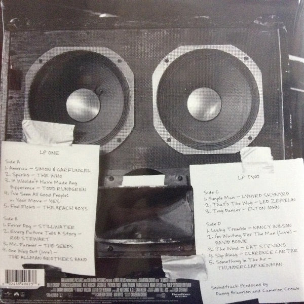 Image of Back Cover of 2xLP - VG+/VG+ - VARIOUS, Almost Famous (Music From The Motion Picture) (Geffen Records; 00602435496238, Europe 2022 Reissue, Gatefold), Pristine disc.,  - 3646400S