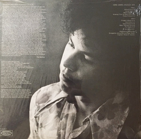 Image of Back Cover of LP - VG/VG+ - SHUGGIE OTIS, Here Comes Shuggie Otis (Epic; P 743877, US 2011 Reissue), Top edge of sleeve slightly pinched,  - 0716473C