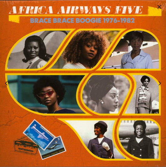 Image of Front Cover of 4213162C: LP - VARIOUS, Africa Airways Five (Brace Brace Boogie 1976-1982) (Africa Seven; ASVN050, UK 2019)   NEW/NEW