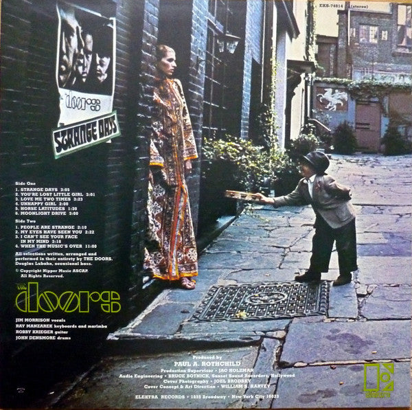 Image of Back Cover of LP - VG+/VG+ - THE DOORS, Strange Days (Elektra; EKS 74014, US 2009 Reissue, Stereo, 180 Gram Vinyl), ,  - 0816238C