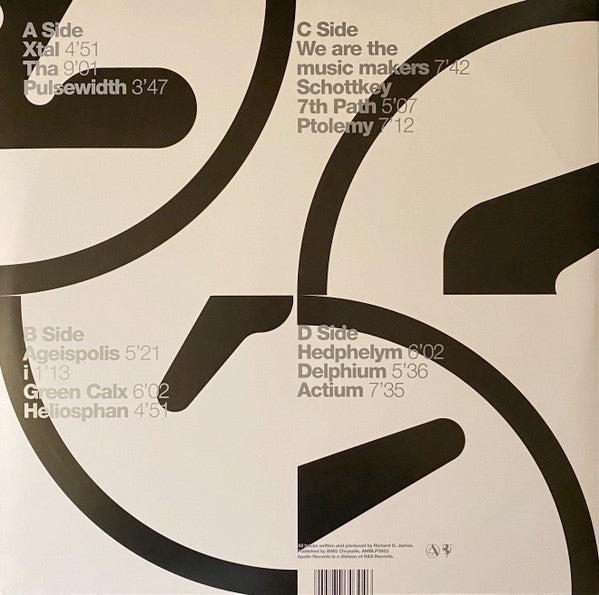 Image of Back Cover of 2xLP - VG+/VG+ - APHEX TWIN, Selected Ambient Works 85-92 (Apollo; AMBLP3922, UK 2021 Reissue, Black Inners), ,  - 2346382S