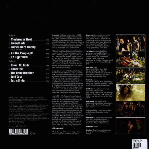 Image of Back Cover of 3443056S: LP - THE FANTASTICS!, All The People (Freestyle Records; FSRLP091, UK 2011, Picture Sleeve)   VG/VG+