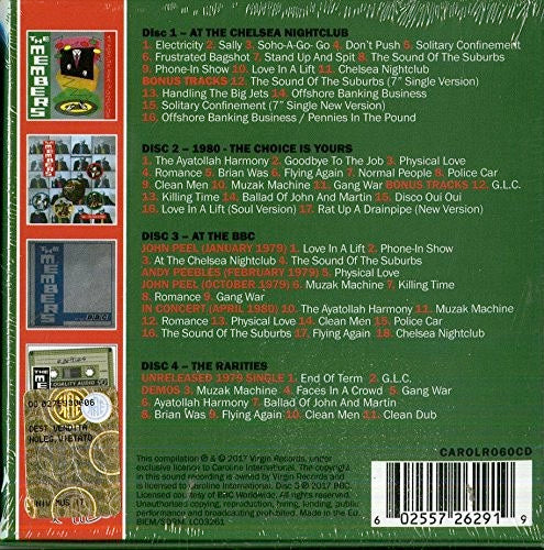 Image of Back Cover of 4xCD - VG+/VG+ - THE MEMBERS, The Virgin Years (Caroline International; CAROLR060CD, UK 2017, Clamshell Box Set, Booklet), ,  - 3216264C