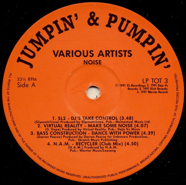 Image of Label Cover of 2xLP - VG/VG - VARIOUS, Noise (Jumpin' & Pumpin'; LP TOT 3, UK 1991, Picture Sleeve), ,  - 4126370E