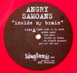 Image of Label Cover of 5014314C: LP - ANGRY SAMOANS, Inside My Brain (Subway Records; 12789, Germany 1998 Reissue, Red Vinyl.)   NEW/NEW