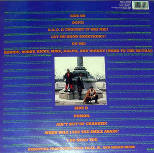 Image of Back Cover of 4914142C: LP - BELL BIV DEVOE, Poison (MCA Records; MCG 6094, UK 1990, Picture Sleeve) Light Marks only, plays well.  Sleeve in decent nick  VG/G+