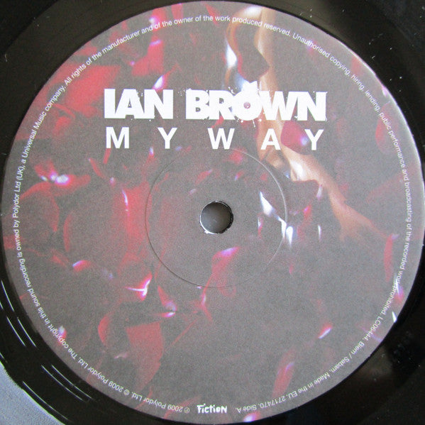 Image of Label Cover of 4644208S: LP - IAN BROWN, My Way (Fiction Records; 2717470, UK 2009, Inner) A couple of VERY feint scuffs from being played, promo sticker over barcode  VG+/VG+