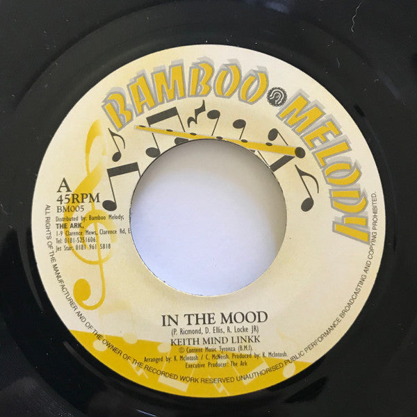 Image of Front Cover of 3413386C: 7" - KEITH MIND LINKK, In The Mood (Bamboo Melody; BM005, UK 1993) Strong VG.  /VG