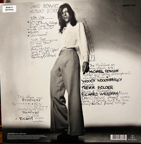 Image of Back Cover of LP - VG+/EX - DAVID BOWIE, A Divine Symmetry (An Alternative Journey Through Hunky Dory) (Parlophone; DBADS 1971, Worldwide 2023, Insert), ,  - 2126343E
