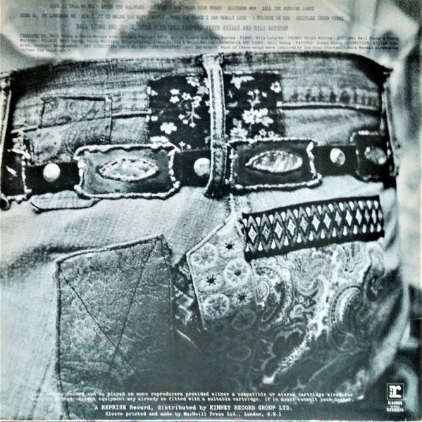 Image of Back Cover of LP - VG/G+ - NEIL YOUNG, After the Gold Rush (Reprise Tan - No w Logo, NO V Below Stereo; K44088, UK 1970s Reissue, Gatefold "Crippled Creek Ferry", No Insert, K-44088-A2 / B2), Light scratches, hairlines, edge wear,  - 3646087S