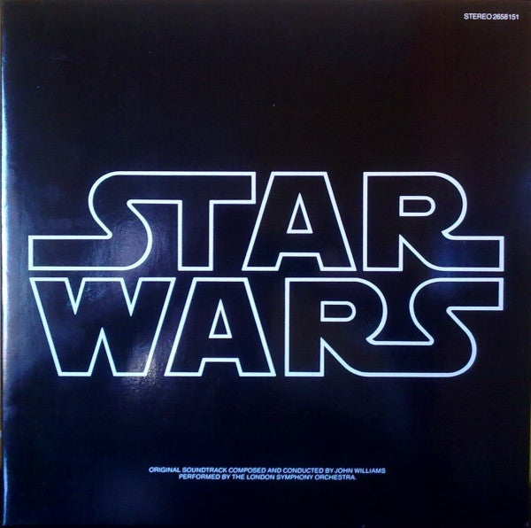 Image of Front Cover of 5114197C: 2xLP - JOHN WILLIAMS, THE LONDON SYMPHONY ORCHESTRA, Star Wars (The Original Soundtrack From The 20th Century-Fox Film) (RSO; 2658151, Germany 1977, Gatefold) Very glossy clean vinyl, Sleeve has some laminate fading  VG/VG+