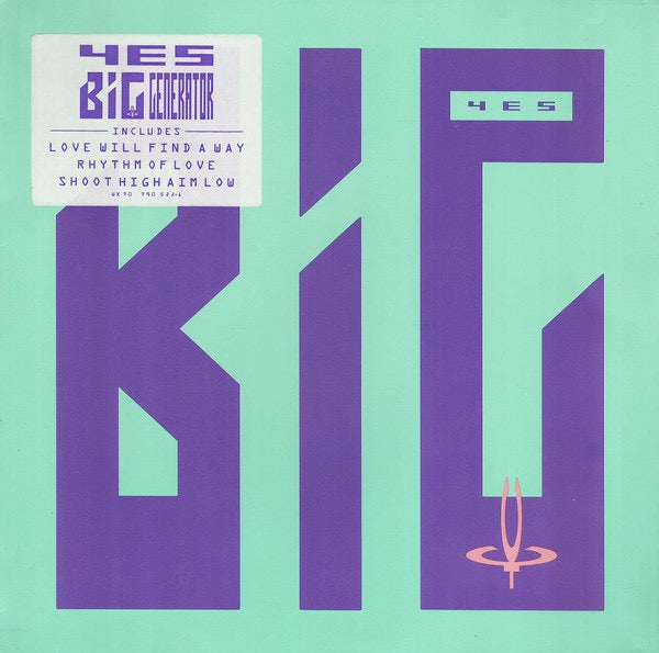 Image of Front Cover of LP - VG/VG+ - YES, Big Generator (ATCO Records; 790 522-1, UK 1987, Inner, No T In Runouts), No Hype sticker.,  - 4116060C