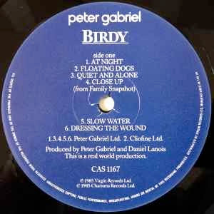 Image of Label Cover of 5044368S: LP - PETER GABRIEL, Birdy (Charisma; CAS 1167, UK 1985) Very light edge wear  VG/VG+