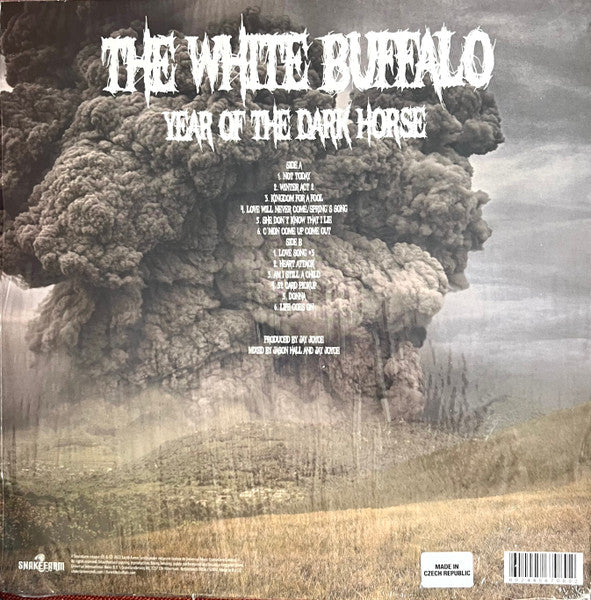 Image of Back Cover of 3533162E: LP - THE WHITE BUFFALO, Year of the Dark Horse (Snakefarm Records; SNAKE670802, Europe 2022, Insert, Grey Vinyl)   NEW/NEW