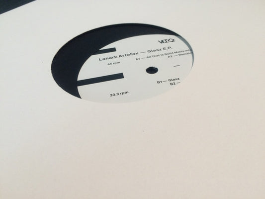 Image of Front Cover of 4745050S: 12" - LANARK ARTEFAX, Glasz E.P. (UIQ; UIQ0005, UK 2016)   /VG+