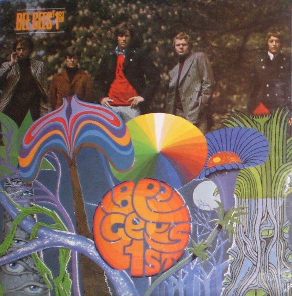 Image of Front Cover of LP - VG/G - BEE GEES, The Bee Gees' 1st (Polydor Red Labels; 583012, UK 1967, Laminated Front Sleeve, Stereo), Lots of little light marks, Decent sleeve,  - 3916074C