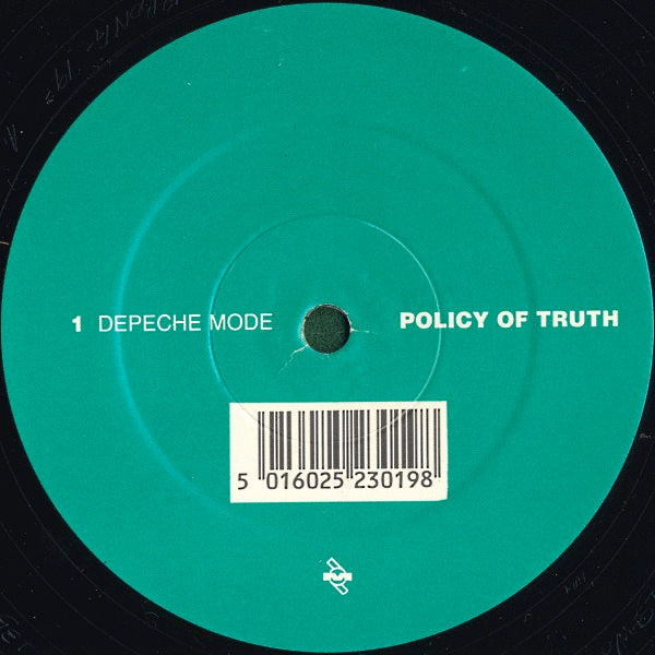 Image of Label Cover of 12" - VG/VG - DEPECHE MODE, Policy Of Truth (Mute; 12 BONG 19, UK 1990, Picture Sleeve, Damont Pressing), Light marks, edge wear,  - 4016522C