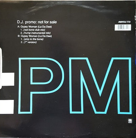 Image of Back Cover of 12" - VG/VG - CRYSTAL WATERS, Gypsy Woman (La Da Dee) (A&M PM; AMYDJ 772, UK 1991, Promo, Picture Sleeve), strong VG. some marks to sleeve - minor,  - 3646195S