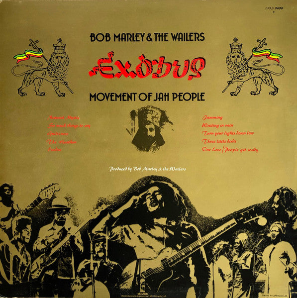 Image of Back Cover of LP - VG/VG+ - BOB MARLEY AND THE WAILERS, Exodus (Island Records ; ILPS 9498, UK 1978 Reissue, Inner with Rounded Corners, Non-Embossed Sleeve, EMI Records on bottom of labels), Wear to edges of sleeve and ringwear.,  - 3846117S