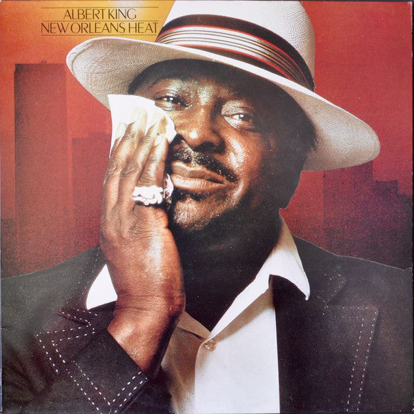 Image of Front Cover of LP - G+/VG - ALBERT KING, New Orleans Heat (Charly; CRB 1066, UK 1984 Reissue), Pressing flaw on side one. Sleeve has small rips from opening,  - 1716587C