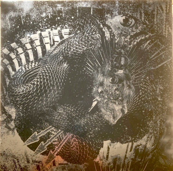 Image of Front Cover of LP - VG+/EX - PRIMITIVE MAN AND FULL OF HELL, Suffocating Hallucination (Closed Casket Activities; CCA 106, Europe 2023, Insert, Metallic Sleeve, Blue/Silver Vinyl), Corner Bump,  - 3326313E