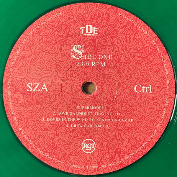 Image of Label Cover of 2xLP - VG+/VG - SZA, Ctrl (Top Dawg Entertainment; 88985-44919-1, Europe 2022 Reissue, Gatefold, Booklet, Green Vinyl), ,  - 2926062E