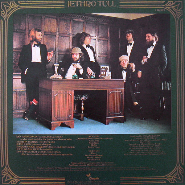 Image of Back Cover of LP - VG/VG - JETHRO TULL, Heavy Horses (Chrysalis Blue/White; CHR1175, UK 1978, Textured Embossed Sleeve, Inner), ,  - 3816261C