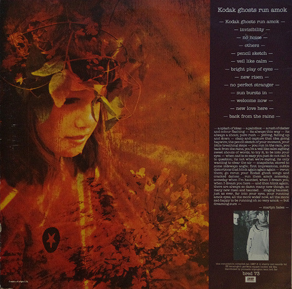 Image of Back Cover of LP - VG/VG - EYELESS IN GAZA, Kodak Ghosts Run Amok (Chronological Singles Etc 1980-1986) (Cherry Red; bred 73, UK 1987, Inner), Strong VG,  - 2616099C