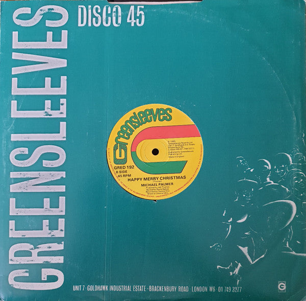 Image of Back Cover of 12" - G/VG - MR YELLOWMAN & MRS YELLOWMAN / MICHAEL PALMER, Where Is Santa Claus / Happy Merry Christmas (Greensleeves Records; GRED 192, UK 1985, Company Sleeve), Very light marks only,  - 0646184S