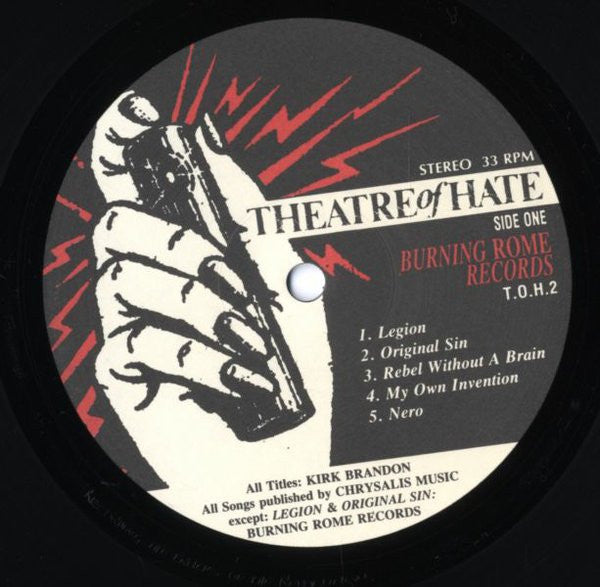 Image of Label Cover of LP - VG/VG - THEATRE OF HATE, Revolution (Burning Rome Records; T.O.H. 2, UK 1984), Strong VG - a few hairlines, top edge seam split,  - 3146241S